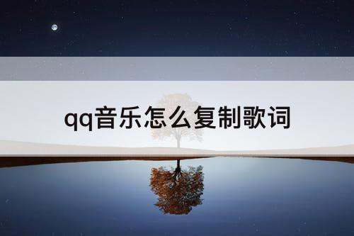 qq音乐怎么复制歌词