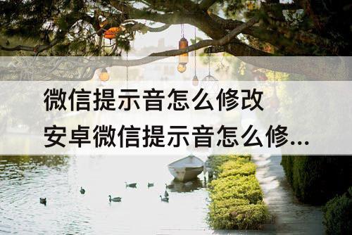 微信提示音怎么修改 安卓微信提示音怎么修改