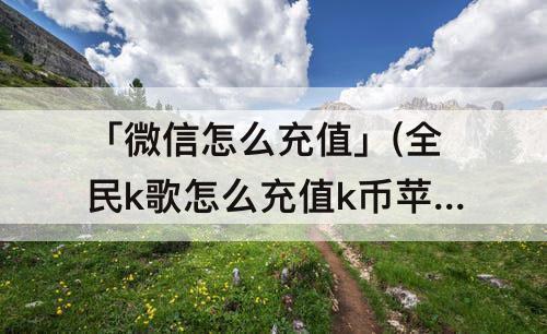「微信怎么充值」(全民k歌怎么充值k币苹果手机微信怎么充值)