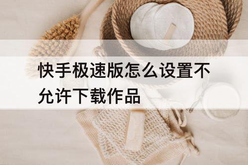 快手极速版怎么设置不允许下载作品
