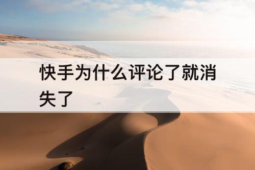 快手为什么评论了就消失了
