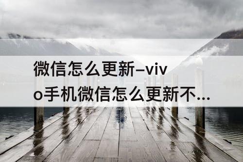 微信怎么更新-vivo手机微信怎么更新不了8.0.9