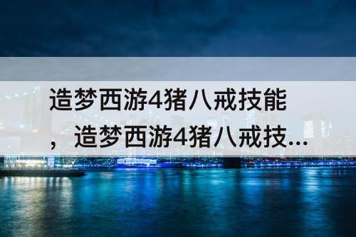造梦西游4猪八戒技能，造梦西游4猪八戒技能加点