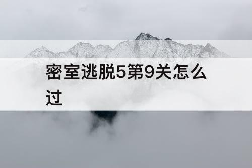 密室逃脱5第9关怎么过