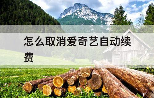 怎么取消爱奇艺自动续费