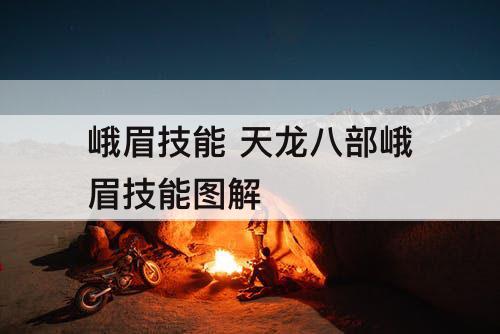 峨眉技能 天龙八部峨眉技能图解