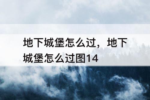 地下城堡怎么过，地下城堡怎么过图14