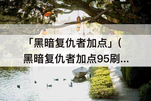 「黑暗复仇者加点」(黑暗复仇者加点95刷图)