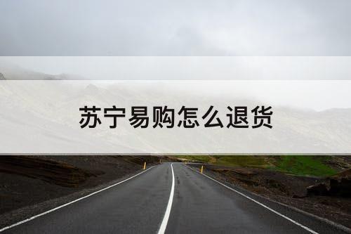 苏宁易购怎么退货