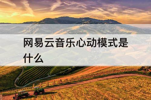 网易云音乐心动模式是什么