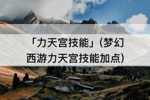 「力天宫技能」(梦幻西游力天宫技能加点)