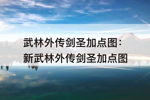 武林外传剑圣加点图：新武林外传剑圣加点图