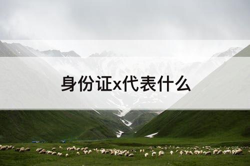 身份证x代表什么