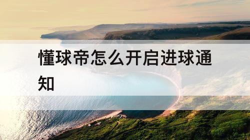 懂球帝怎么开启进球通知