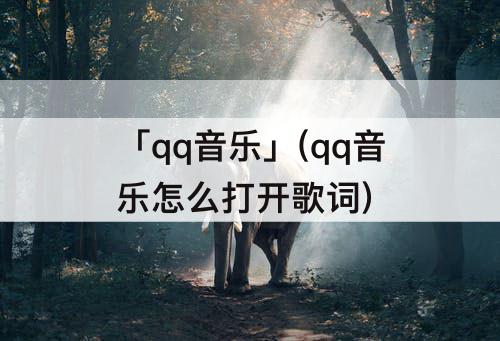 「qq音乐」(qq音乐怎么打开歌词)