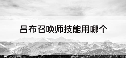 吕布召唤师技能用哪个