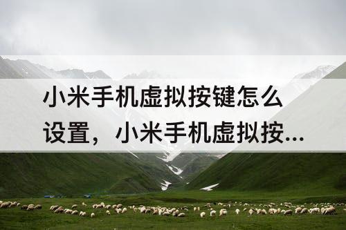 小米手机虚拟按键怎么设置，小米手机虚拟按键怎么设置方法