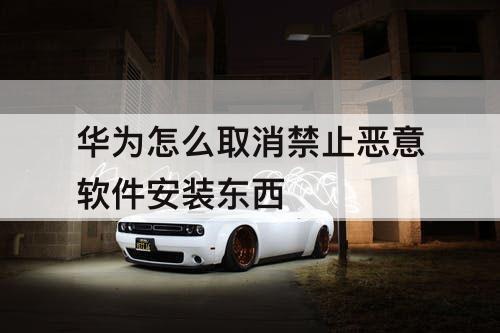 华为怎么取消禁止恶意软件安装东西