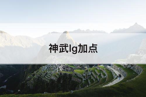 神武lg加点
