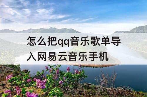 怎么把qq音乐歌单导入网易云音乐手机