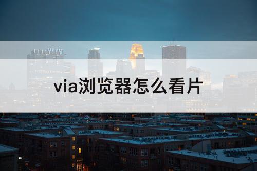 via浏览器怎么看片