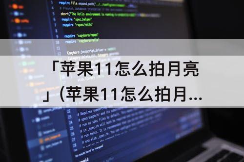 「苹果11怎么拍月亮」(苹果11怎么拍月亮夜景模式)