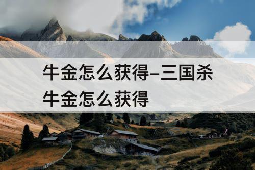 牛金怎么获得-三国杀牛金怎么获得