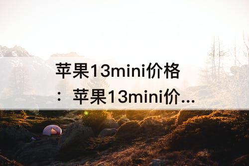 苹果13mini价格：苹果13mini价格表官网报价国行