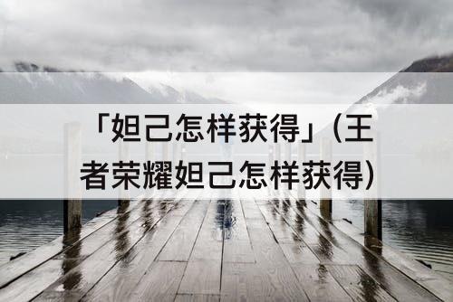 「妲己怎样获得」(王者荣耀妲己怎样获得)