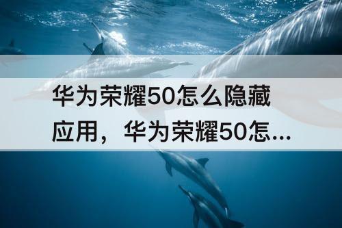 华为荣耀50怎么隐藏应用，华为荣耀50怎么隐藏应用 教程