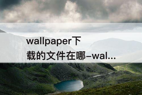 wallpaper下载的文件在哪-wallpaper下载的文件在哪怎么删除