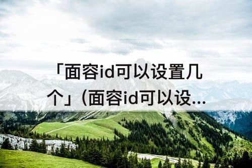 「面容id可以设置几个」(面容id可以设置几个12)