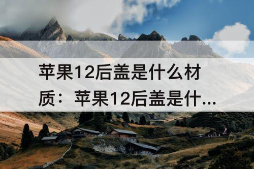 苹果12后盖是什么材质：苹果12后盖是什么材质?-芝士回答