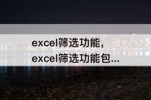 excel筛选功能，excel筛选功能包括数字