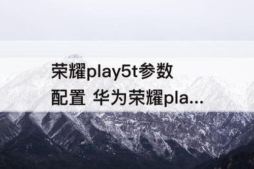 荣耀play5t参数配置 华为荣耀play5T参数配置