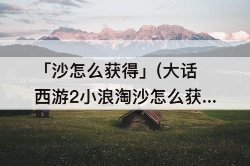 「沙怎么获得」(大话西游2小浪淘沙怎么获得)