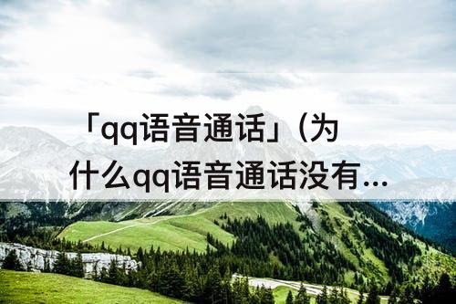 「qq语音通话」(为什么qq语音通话没有记录)