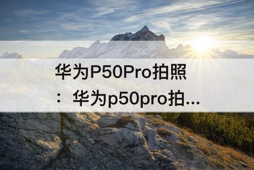 华为P50Pro拍照：华为p50pro拍照失真怎么调