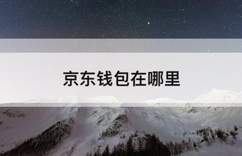 京东钱包在哪里