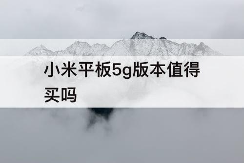 小米平板5g版本值得买吗